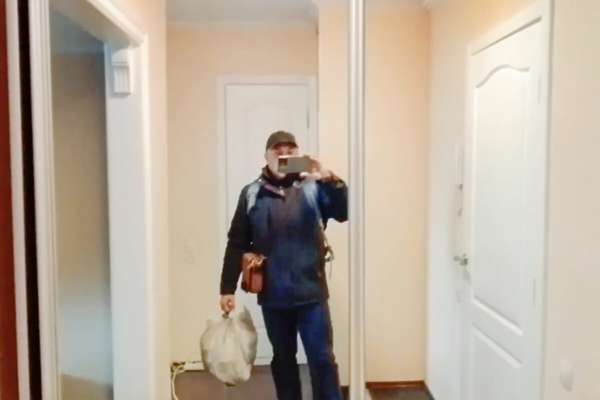 Владимир Бернгардт после нелегального перехода российско-белорусской границы